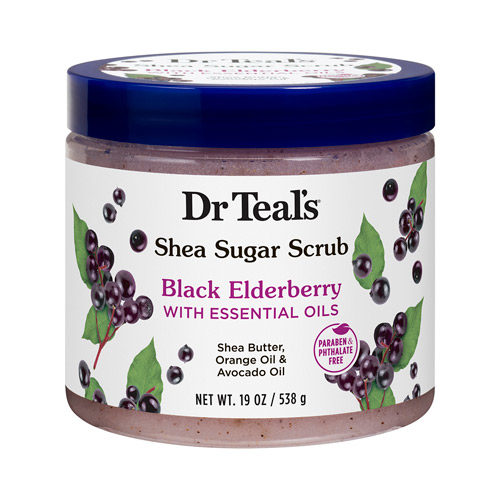 Dr Teals Shea Sugar Scrub Black Elderberry With Essential Oils