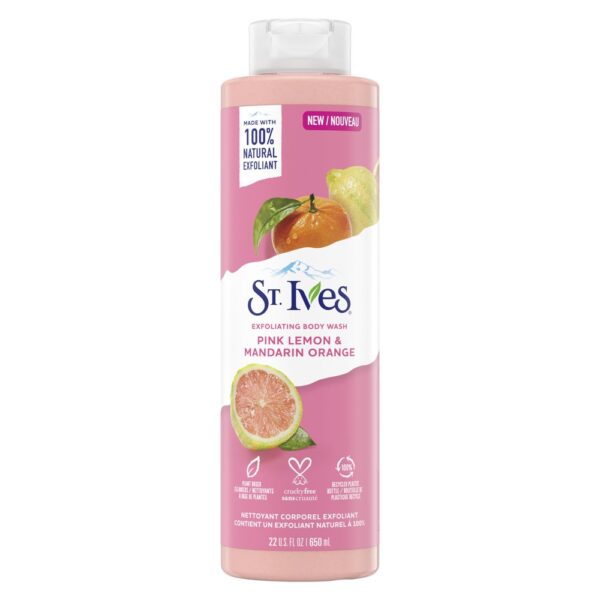 St Ives exfoliating body wash pink lemon