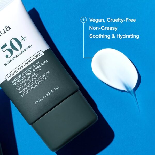 Order original Anua Heartleaf Silky Moisture Mild Sunscreen SPF 50+ in lagos Nigeria